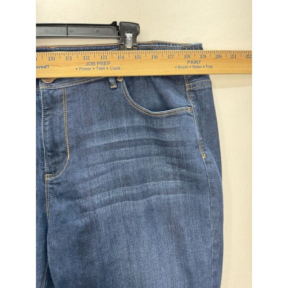 J Jill Slim Bootcut Jeans Womens 16 Blue Authentic Fit Stretch Sides Denim - Picture 10 of 11